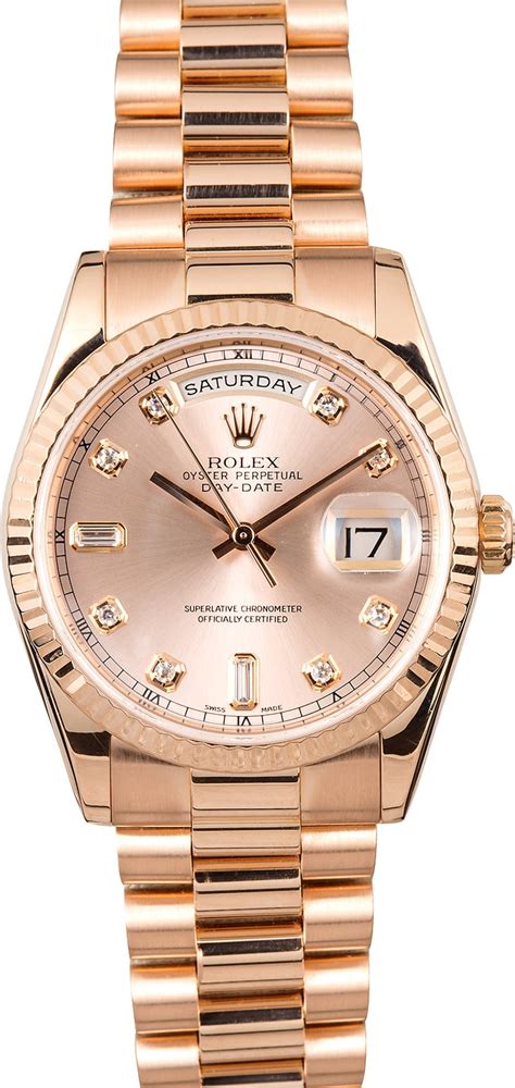 rolex day date 18k rose gold|Rolex presidential day date gold.